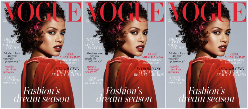 Gugu Mbatha-Raw on the cover of British Vogue’s April 2018 issue